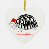 Radiale tortoise-versiering keramisch ornament (Voorkant)