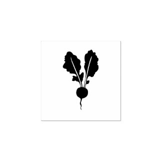 Radiale tuinbouwgroenten Robuust, stijl van lino-k Rubberstempel