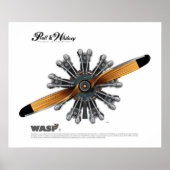 Radiale Vliegtuig-engine met Prop Art-Poster Poster (Voorkant)