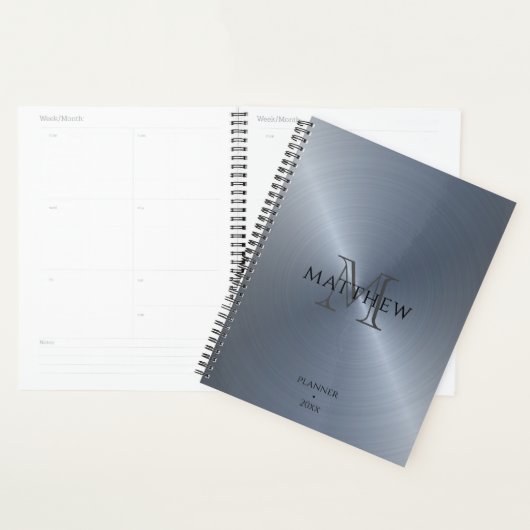 Radiale zilver Metallic | Monogrammen Planner (Display)