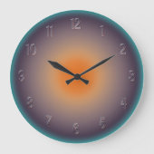 Radiale zonsondergang met verlicht-effect wandklok (Voorkant)