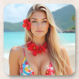 Radiance: Helena's Island Moment Plastic Bier Onderzetter