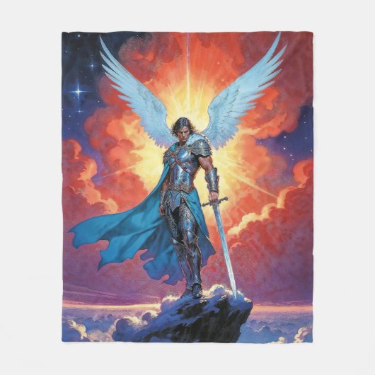 Radiance of Justice Archangel Michael Fleece Deken (Voorkant)