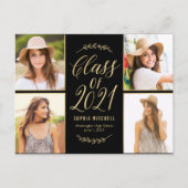 Radiant Afstudeerder Afstuderen Aankondiging Brief Briefkaart (Voorkant)