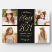 Radiant Afstudeerder EDITABLE KLEUR Afstuderen Pla Fotoplaat (voorkant)