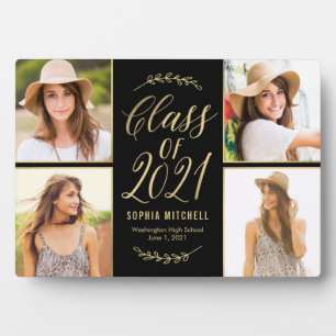 Radiant Afstudeerder EDITABLE KLEUR Afstuderen Pla Fotoplaat