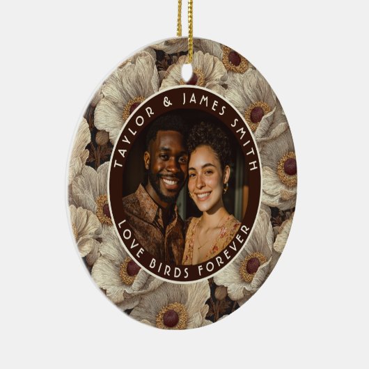 Radiant Anemones Accent Spring Wedding Keramisch Ornament (Rechts)