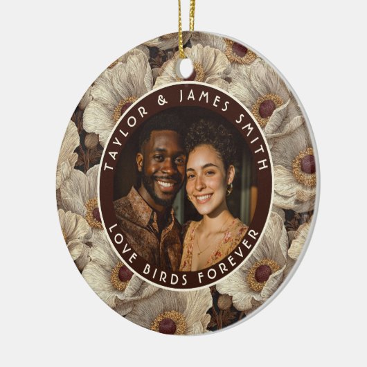 Radiant Anemones Accent Spring Wedding Keramisch Ornament (Links)