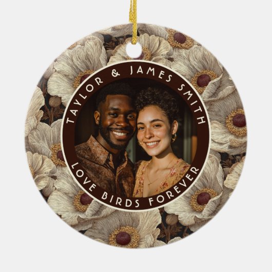 Radiant Anemones Accent Spring Wedding Keramisch Ornament (Achterkant)