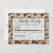 Radiant Anemones Themed Barn Wedding RSVP Kaartje (Voorkant)