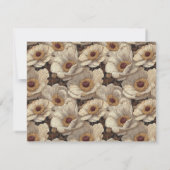 Radiant Anemones Themed Barn Wedding RSVP Kaartje (Achterkant)