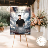 Radiant Angel Ascension Memorial Sign Poster