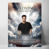 Radiant Angel Ascension Memorial Sign Poster