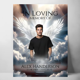 Radiant Angel Ascension Memorial Sign Poster