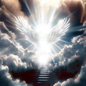 Radiant Angel Ascension Memorial Sign Poster