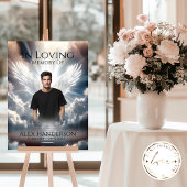 Radiant Angel Ascension Memorial Sign Poster