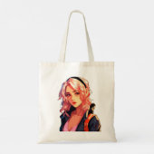Radiant anime meisje: mooie manga kunst tote bag (Achterkant)