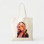 Radiant anime meisje: mooie manga kunst tote bag (Voorkant)