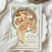 Radiant Art Nouveau Wedding Menu Kaart