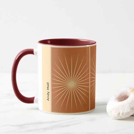 Radiant Aura Burst Mug – Customizable Gift Mok (Met donut)