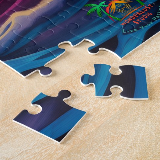 🌅Radiant Beacon: Sunset Lighthouse Legpuzzel (Zijkant)