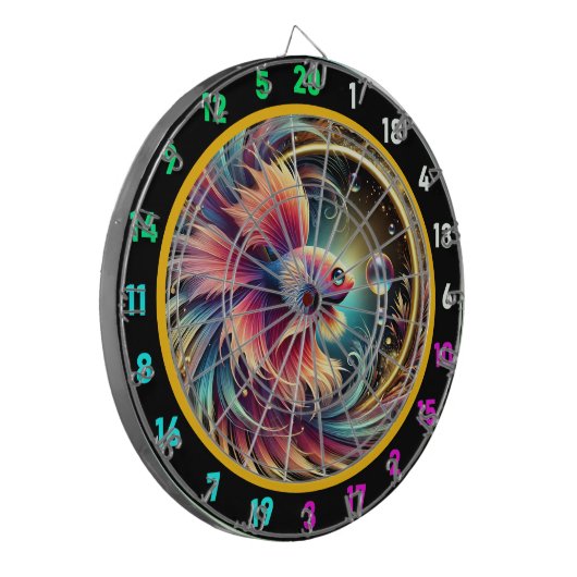 Radiant Betta Glow Dartboard Decor Dartbord (Voorkant Links)