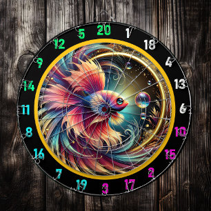 Radiant Betta Glow Dartboard Decor Dartbord