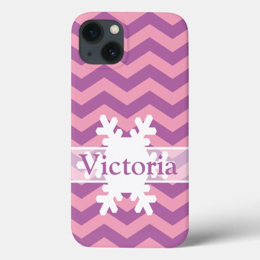 Radiant Bevroren Orchid Chevrons met Snowflake Case-Mate iPhone Case (Achterkant)