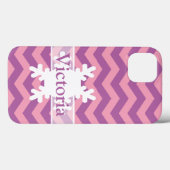 Radiant Bevroren Orchid Chevrons met Snowflake Case-Mate iPhone Case (Achterkant (horizontaal))
