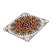 Radiant Bird Feather Kaleidoscope Mandala Tegel Tegeltje (Zijkant)