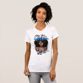 Radiant Black Diva omarmt gedurfde empowerment T-shirt (Voorkant volledig)