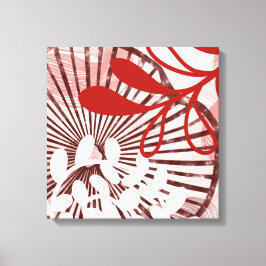 Radiant Bloom – Abstract Botanical Geometry Art Canvas Afdruk