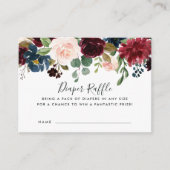 Radiant Bloom Baby shower Diaper Raffle Kaarten (Voorkant)