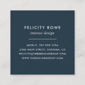 Radiant Bloom | Botanisch patroon Vierkante Visitekaartje (Achterkant)