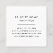 Radiant Bloom | Botanisch patroon Vierkante Visitekaartje (Achterkant)