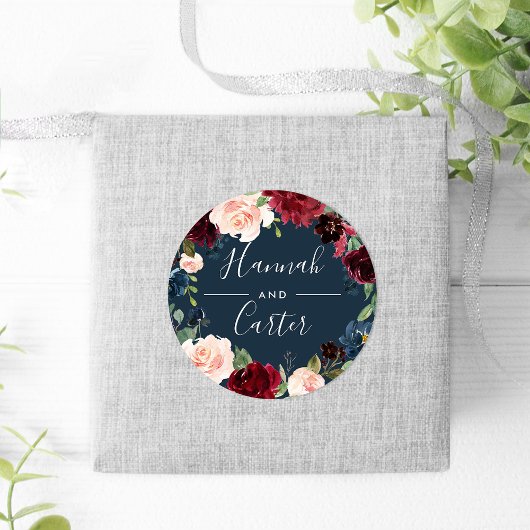 Radiant Bloom | Botanische reuzenweddenschap Ronde Sticker