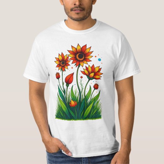 Radiant Bloom Burst T-shirt (Voorkant)