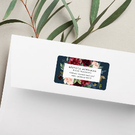 Radiant Bloom Business Return Address Etiket