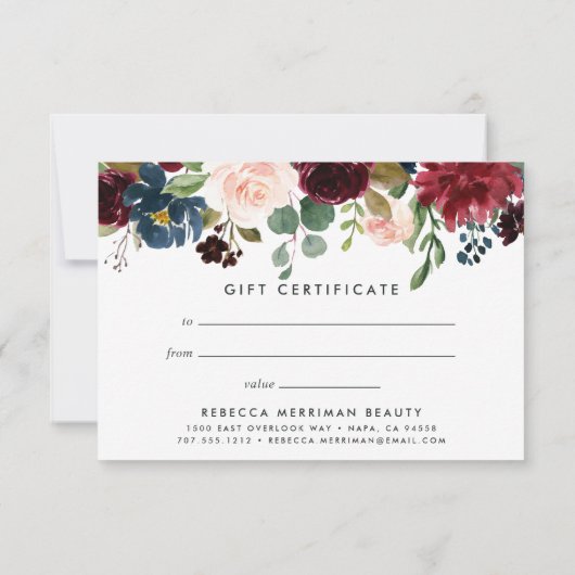 Radiant Bloom | Cadeaubon van klant (Achterkant)