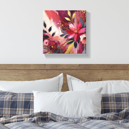 Radiant Bloom Canvas Afdruk (Insitu (Slaapkamer))