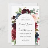 Radiant Bloom Floral Arch Wedding Kaart (Voorkant)