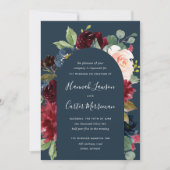 Radiant Bloom Floral Arch Wedding Kaart (Voorkant)