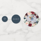 Radiant Bloom gepersonaliseerde bruiloft Confetti (Achterkanten)