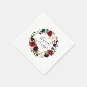 Radiant Bloom gepersonaliseerde bruiloft Servet (Hoek)
