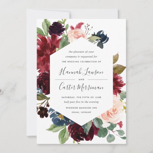 Radiant Bloom Lijst Weddenschap Kaart (Voorkant)