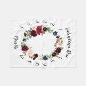 Radiant Bloom Maandelijkse Baby Mijlsteen Fleece Deken (Voorkant (Horizontaal))