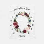 Radiant Bloom Maandelijkse Baby Mijlsteen Fleece Deken (Voorkant)