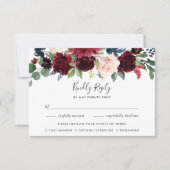 Radiant Bloom Meal Choice RSVP-kaart RSVP Kaartje (Voorkant)