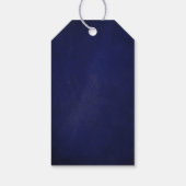 Radiant Bloom Navy Blue en Bourgogne Floral Cadeaulabel (Achterkant)