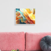 Radiant Bloom of Ethereal Petals in Light Canvas Afdruk (Insitu (Woonkamer))